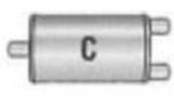 Jones Exhaust Q4153CSP Quiet Tone Muffler 2.75 Inlet, 2.25 Outlet Jones Exhaust 4 inch q4153csp-quiet-tone-muffler-2-75-inlet-2-25-outlet
