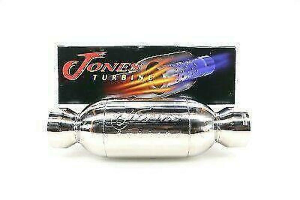 t Jones Exhaust Turbine and Turbo Muffler 6 Round 2.5 IN/OUT JT2525 Jones Exhaust