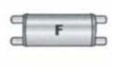 Jones Exhaust V413F V Power Series Muffler 2.25 Inlet, 2.25 Outlet Jones Exhaust 4 inch v413f-v-power-series-muffler-2-25-inlet-2-25-outlet