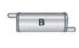 Jones Exhaust V416B V Power Series Muffler 3 Inlet, 3 Outlet Jones Exhaust 4 inch v416b-v-power-series-muffler-3-inlet-3-outlet