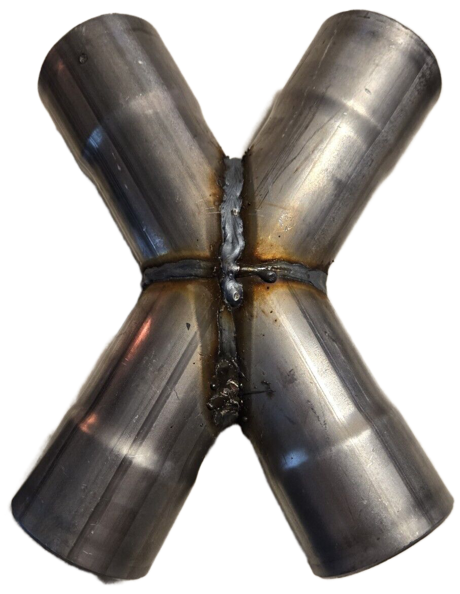 Jones Exhaust XP4 Aluminized Stamped X-Pipe 2.5 to 2.5 Dual Pipes Jones Exhaust 4 inch