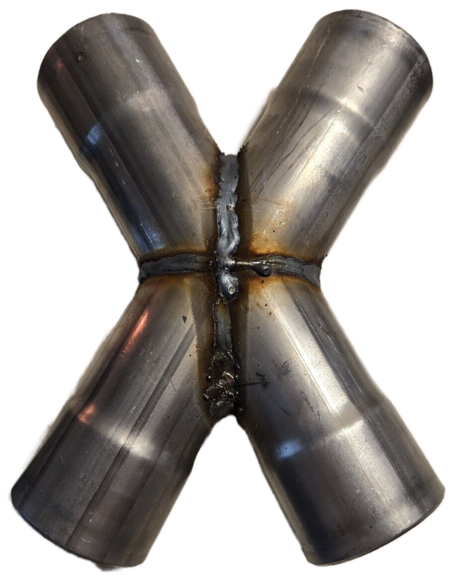 Jones Exhaust XP4 Aluminized Stamped X-Pipe 2.5 to 2.5 Dual Pipes Jones Exhaust 4 inch