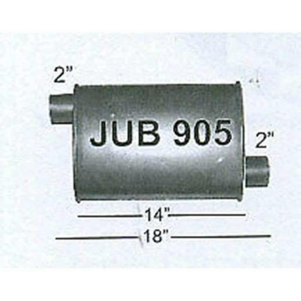 Jones Flow Pack, Turbine and Turbo Muffler 4"x 9"x 14" 2" Offset IN/OUT JUB905 Jones Exhaust 4 inch