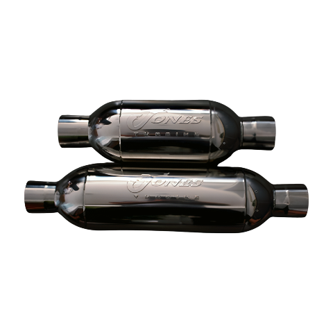 Jones Exhaust rolled edge exhaust tip 2.5 inch round-20-overall-length-jt2540i