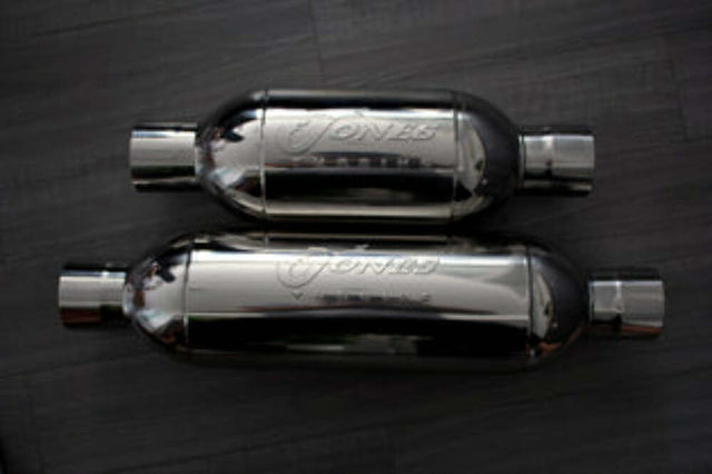 Jones Exhaust performance muffler stainless steel steel polished universal x-20 3 inch