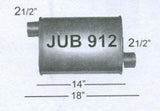Jones Exhaust performance muffler universal jub912-quiet-tone-muffler-2-5-inlet-2-5-outlet-1 9 inch