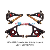 Fits 1964-1972 Chevelle, GM A Body Upper & Lower Control Arms for 1964-1972 Chevy El Camino steel black disc brake fits-1964-1972-chevelle-gm-a-body-upper-lower-control-arms-lcauca