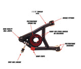 Fits 1964-1972 Chevelle, GM A Body Upper & Lower Control Arms for 1964-1972 Chevy El Camino steel black disc brake fits-1964-1972-chevelle-gm-a-body-upper-lower-control-arms-lcauca