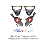 Fits 1965-70 GM Chevrolet Full Size, Upper&Lower Tubular Control Arms for 1965-1970 Chevy Impala 1 inch steel black fits-1965-70-gm-chevrolet-full-size-upper-lower-tubular-control-