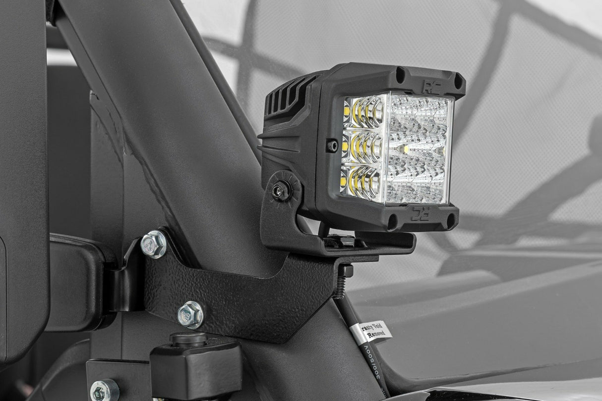 LED Light Kit; Cage Mount; 2" Black Pair; White DRL; CFMOTO UFORCE 1000 96104