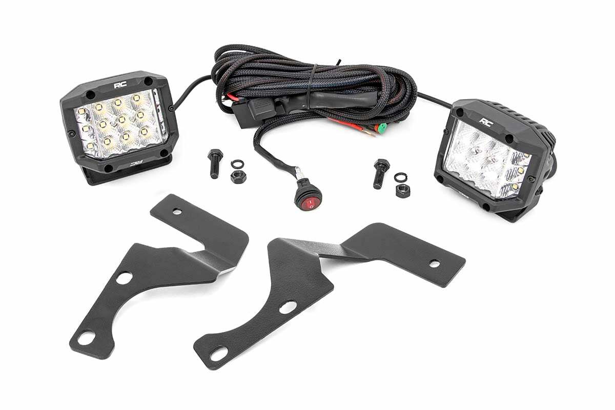 LED Light Kit; Ditch Mount; 3" Chrome Wide Angle Pair 70793