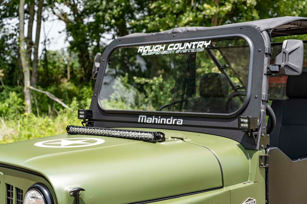 LED Light Kit; Hood Mount; 30" Black Single Row; Mahindra Roxor 99003