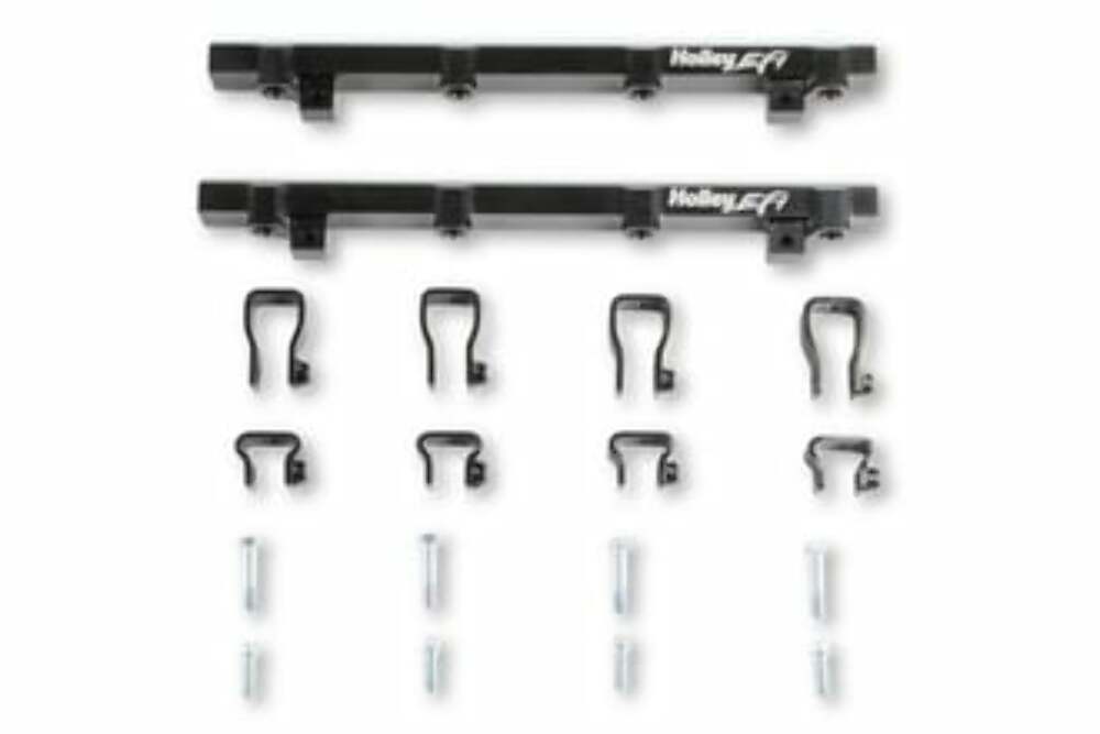 Holley EFI Lo-Ram Manifold Base and Fuel Rails Single Fuel Injector GM LS3/L93 300-670BK