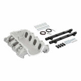 Holley EFI Lo-Ram Manifold Base &Port Inject Fuel Rail-Gm Gen V Lt-Front-Feed-Satin-300-713 for Ram Corvette black aluminum