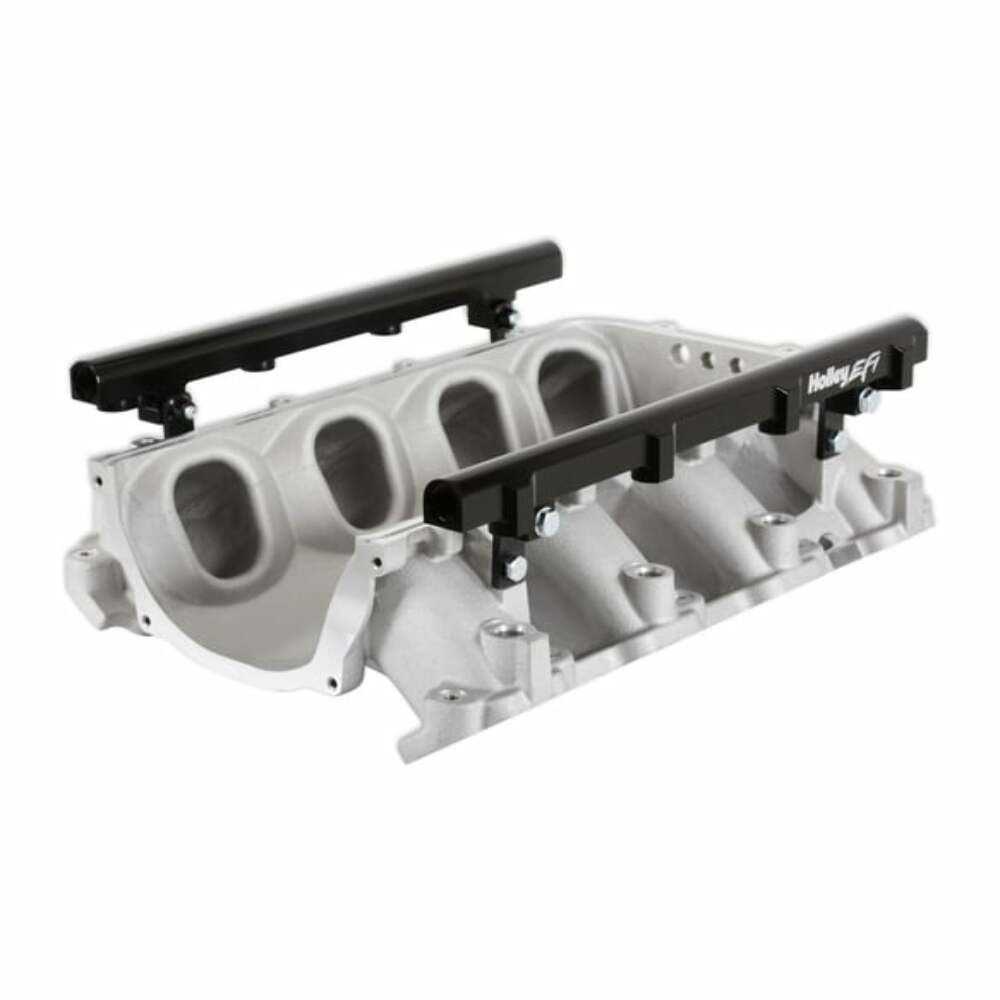 Holley EFI Lo-Ram Manifold Base &Port Inject Fuel Rail-Gm Gen V Lt-Front-Feed-Satin-300-713