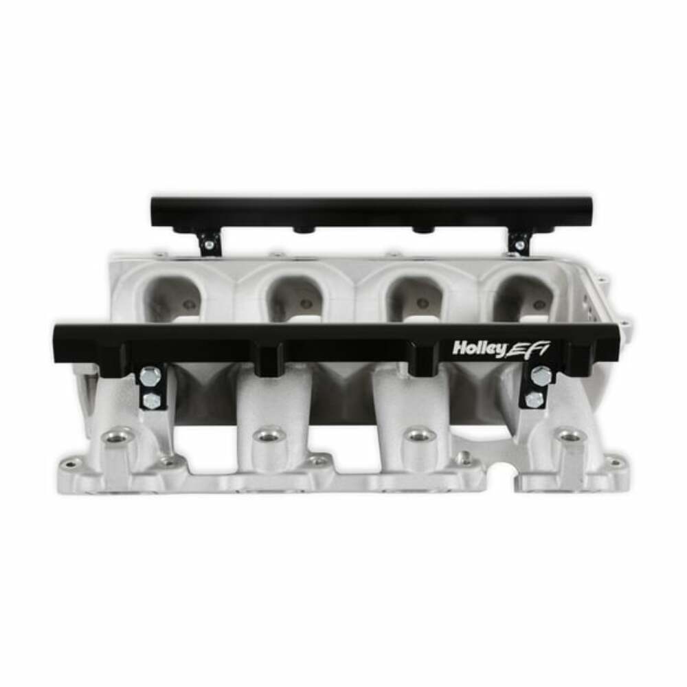 Holley EFI Lo-Ram Manifold Base &Port Inject Fuel Rail-Gm Gen V Lt-Front-Feed-Satin-300-713