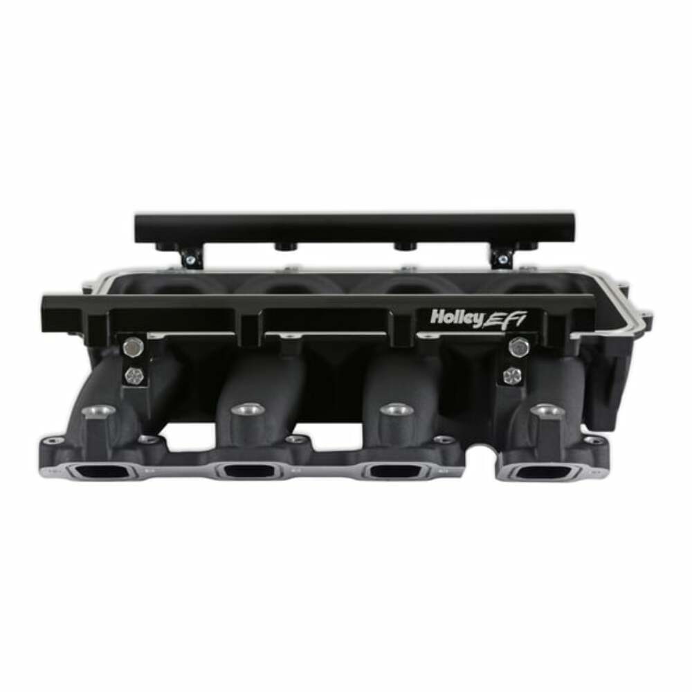 Holley EFI Lo-Ram Manifold Base &Port Inject Fuel Rail-Gm Gen V Lt Top-Feed-Black-300-711BK
