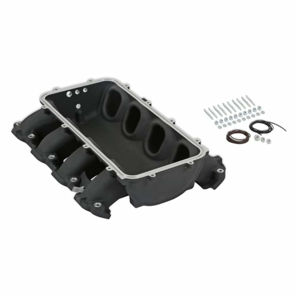 Holley EFI Lo-Ram Manifold Base-Gm Gen V Lt Top-Feed-Direct Injection-Black-300-710BK black aluminum
