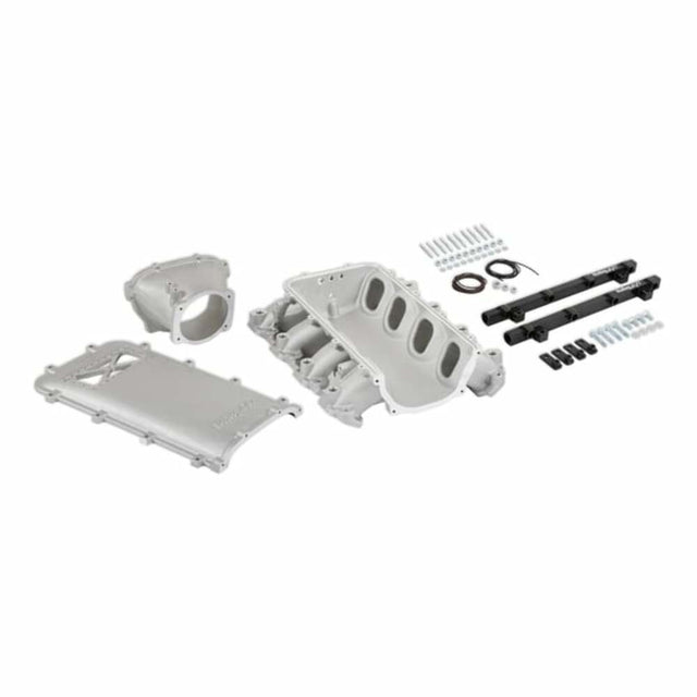 Holley EFI Lo-Ram Manifold Kit &Port Inject Fuelrail-Gm Gen V Lt Front-Feed-Satin-300-719 for Ram Corvette black aluminum