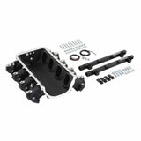 Holley EFI Loram Manifold Base &Port Inject Fuelrail-Gm Gen V Lt-Front-Feed-Black-300-713BK for Ram Corvette black aluminum