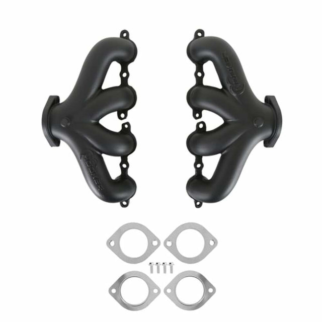 Hooker LS Swap Exhaust Manifolds -Center Dump-Black Ceramic-Multi-Fit-2.50-8504-3HKR
