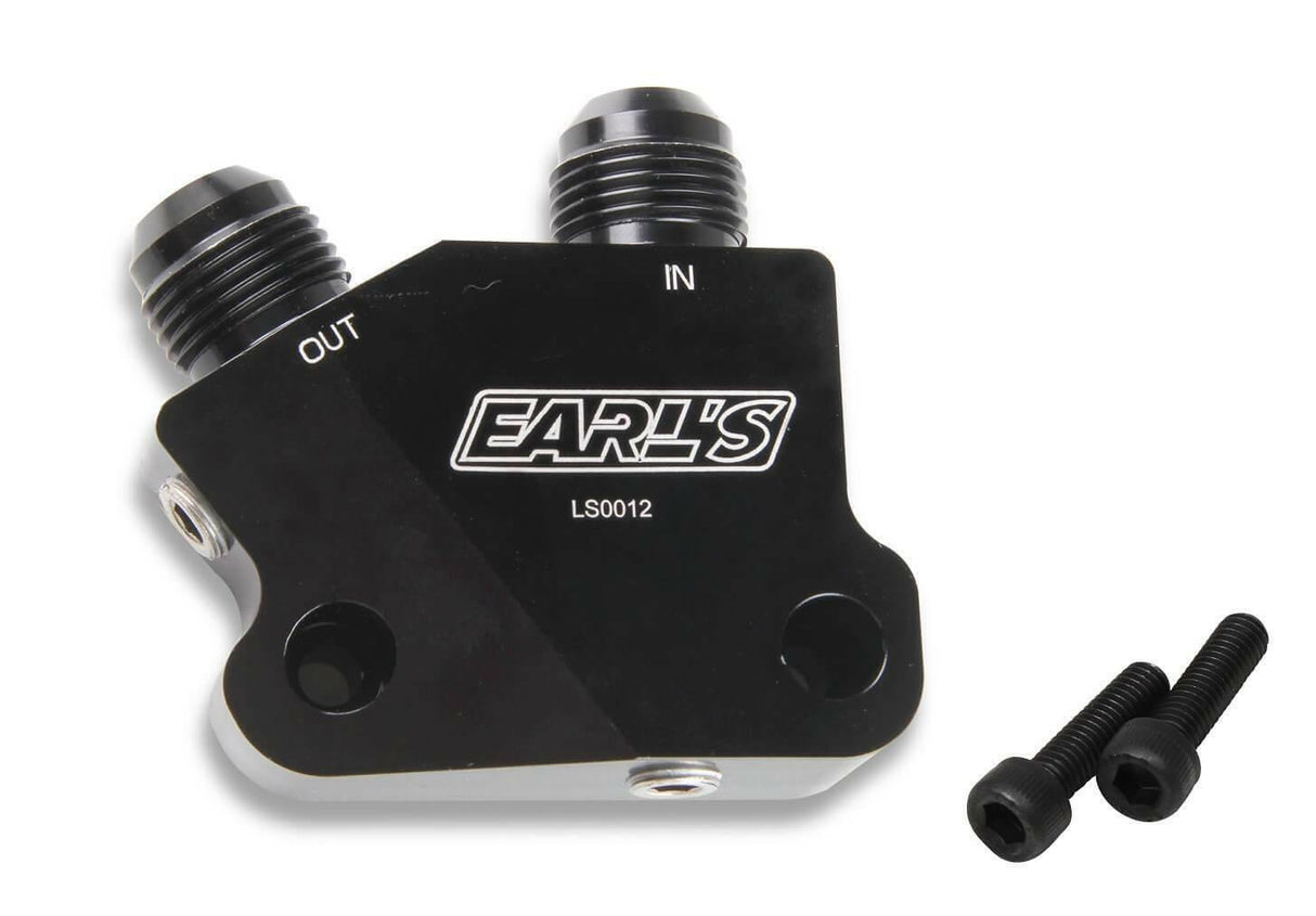 Earls LS Side Mount Oil Cooler Adapter - LS0012ERL