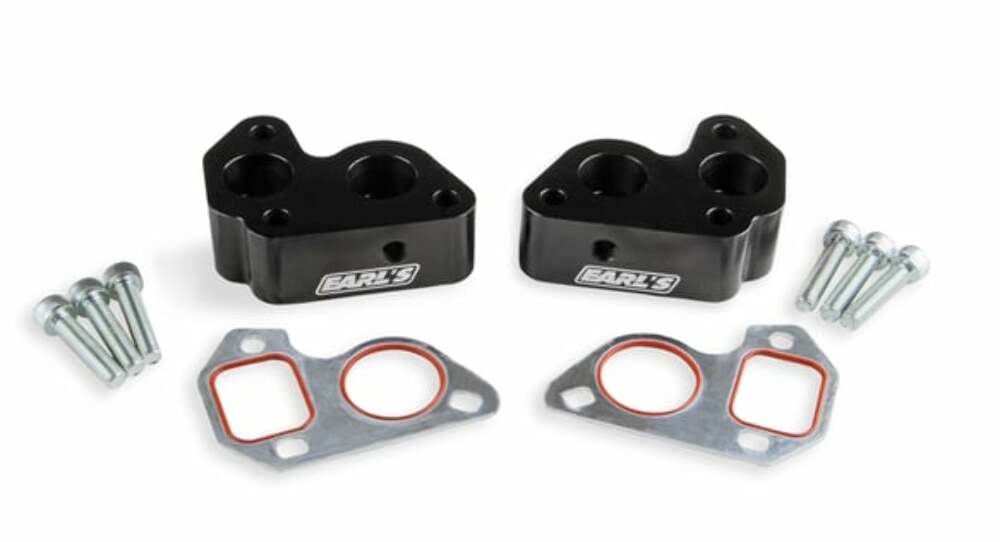 Earls Remote Mount Electric Water Pump Block Adapters - LS0022ERL