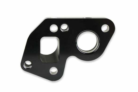 LS0025ERL - Electric Water Pump Block Adapters - Pair - Fits GM LS Engines AN fitting