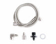 Oil Pressure Gauge Installation Kit - GM LS w/ 36 Long Hose - LS0032ERL AN fitting black aluminum