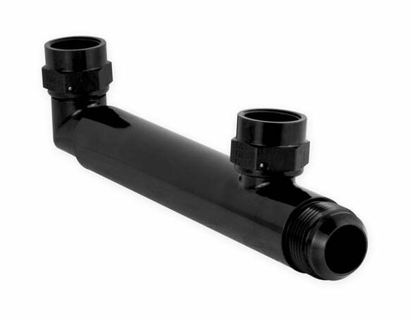 Earls Adjustable Coolant Cross-Over Tube -16 AN x (2) -12 AN - LS0035ERL