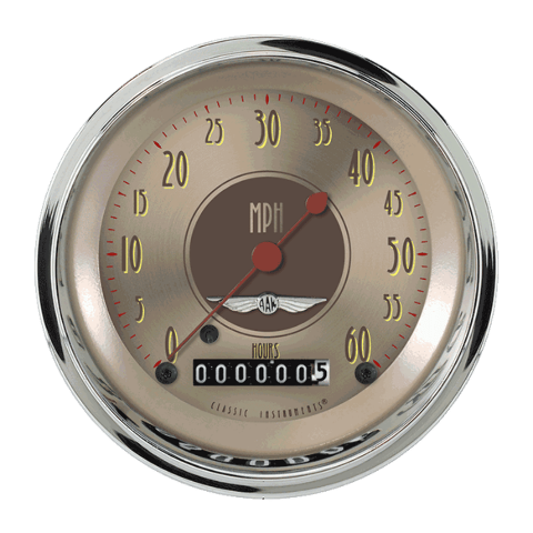 All American Nickel 3 3/8" Low Speed Speedometer LSAN