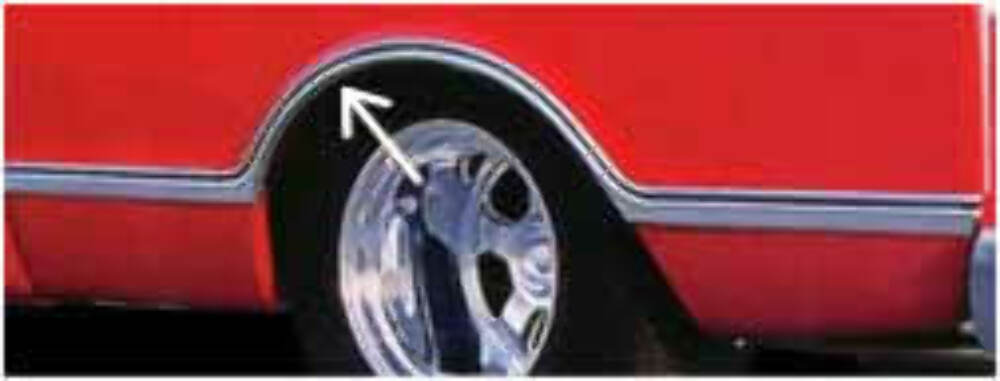 1967-1968 Chevrolet C10 Pickup; Bedside Molding - Wheel Edge LSM004R