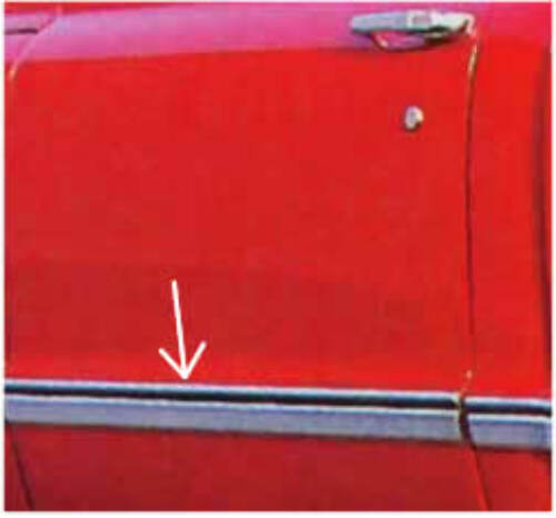 Fits 1967-1968 Chevrolet C10 Pickup; Door Molding LSM12RH