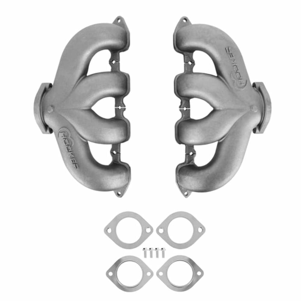Hooker LT Swap Exhaust Manifolds -Center Dump-Natural Cast-Multi-Fit-2.50-BHS5188 black