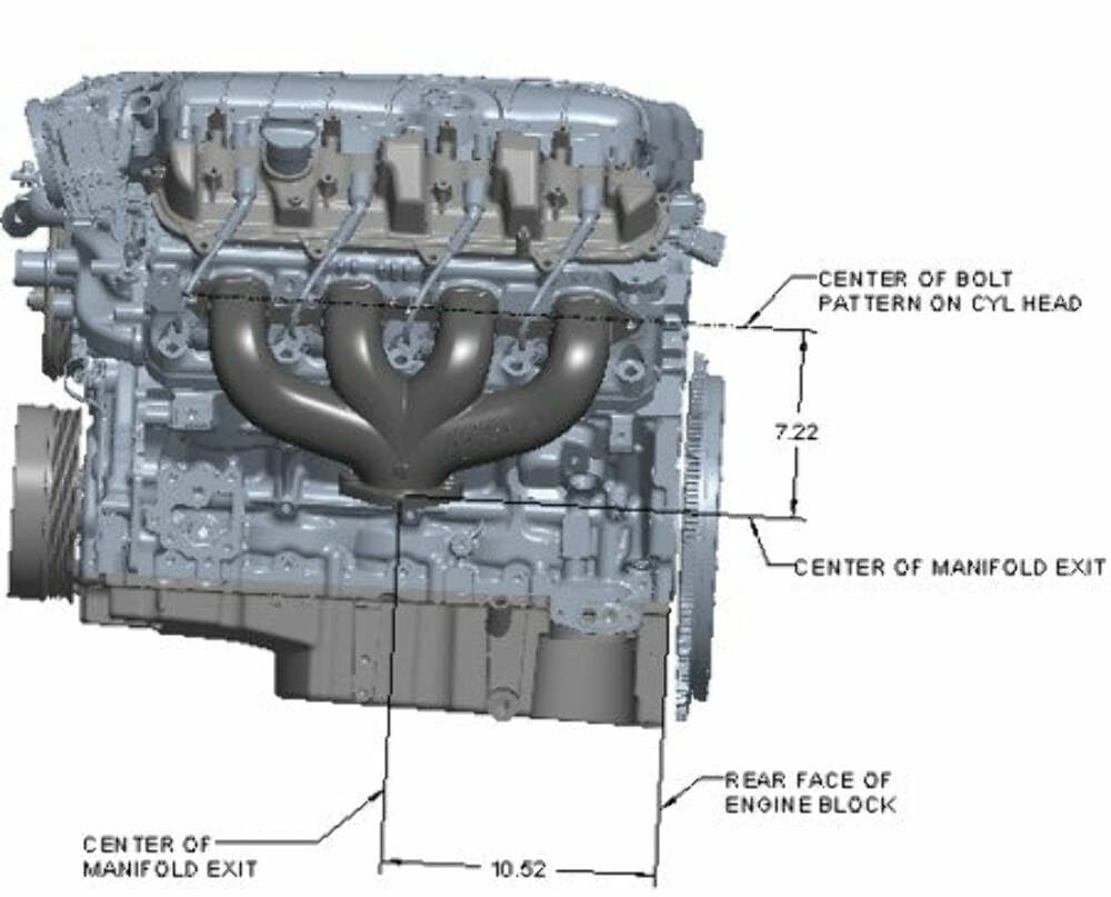 Hooker LT Swap Exhaust Manifolds -Center Dump-Natural Cast-Multi-Fit-2.50-BHS5188