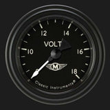 Moal Bomber 2 1/8" Voltage Gauge MA130BLF
