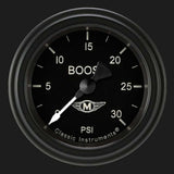 Moal Bomber 2 1/8" Boost Gauge, 30 psi MA142BLF