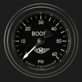 Moal Bomber 2 1/8" Boost Gauge, 60 psi MA143BLF