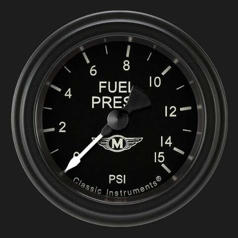 Moal Bomber 2 1/8" Fuel Pressure Gauge, 15 psi MA145BLF
