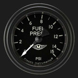 Moal Bomber 2 1/8" Fuel Pressure Gauge, 15 psi MA145BLF