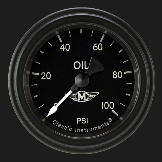 Moal Bomber 2 1/8" Oil Pressure Gauge MA181BLF