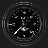 t Moal Bomber 2 1/8" Outside Air Temp. Gauge MA199BLF Classic Instruments