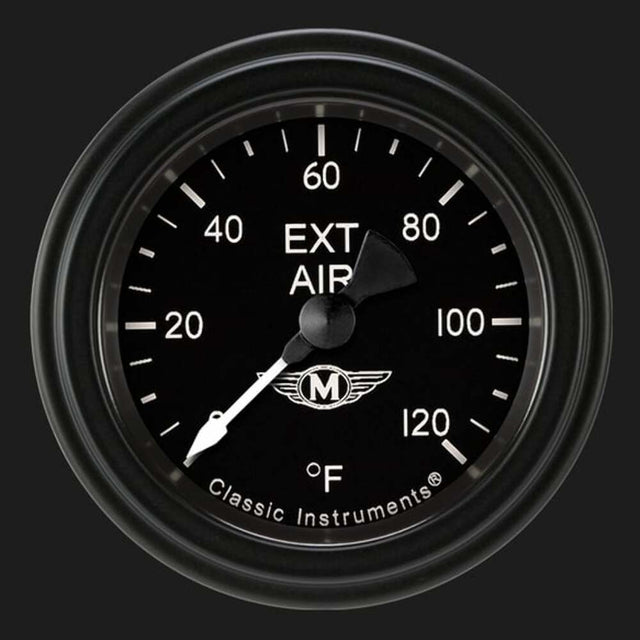 t Moal Bomber 2 1/8" Outside Air Temp. Gauge MA199BLF Classic Instruments