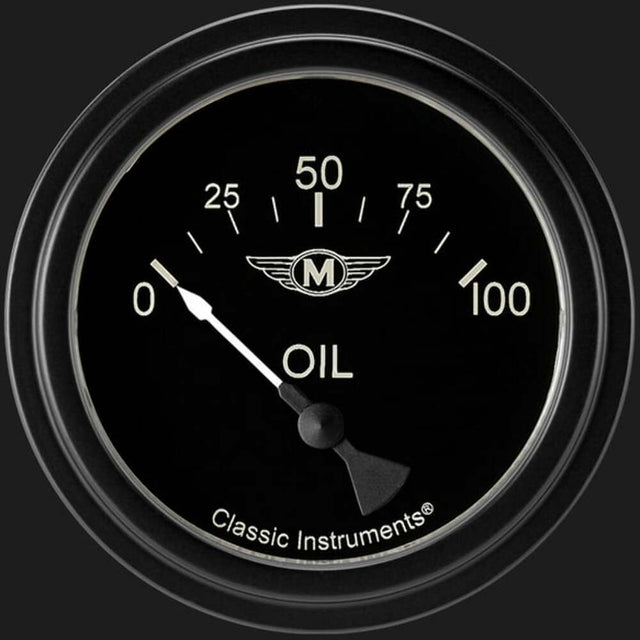 Moal Bomber 2 5/8" Oil Pressure Gauge MA281BLF