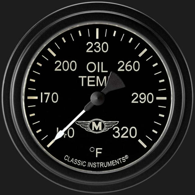Moal Bomber 2 5/8" Oil Temperature Gauge MA328BLF