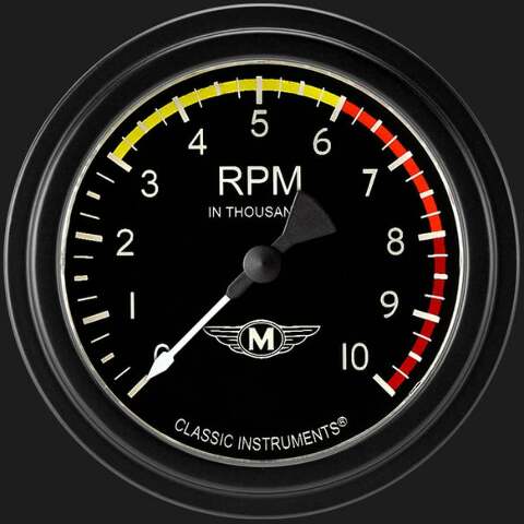 Classic Instruments Moal Bomber 2 5/8" Tachometer MA383BLF
