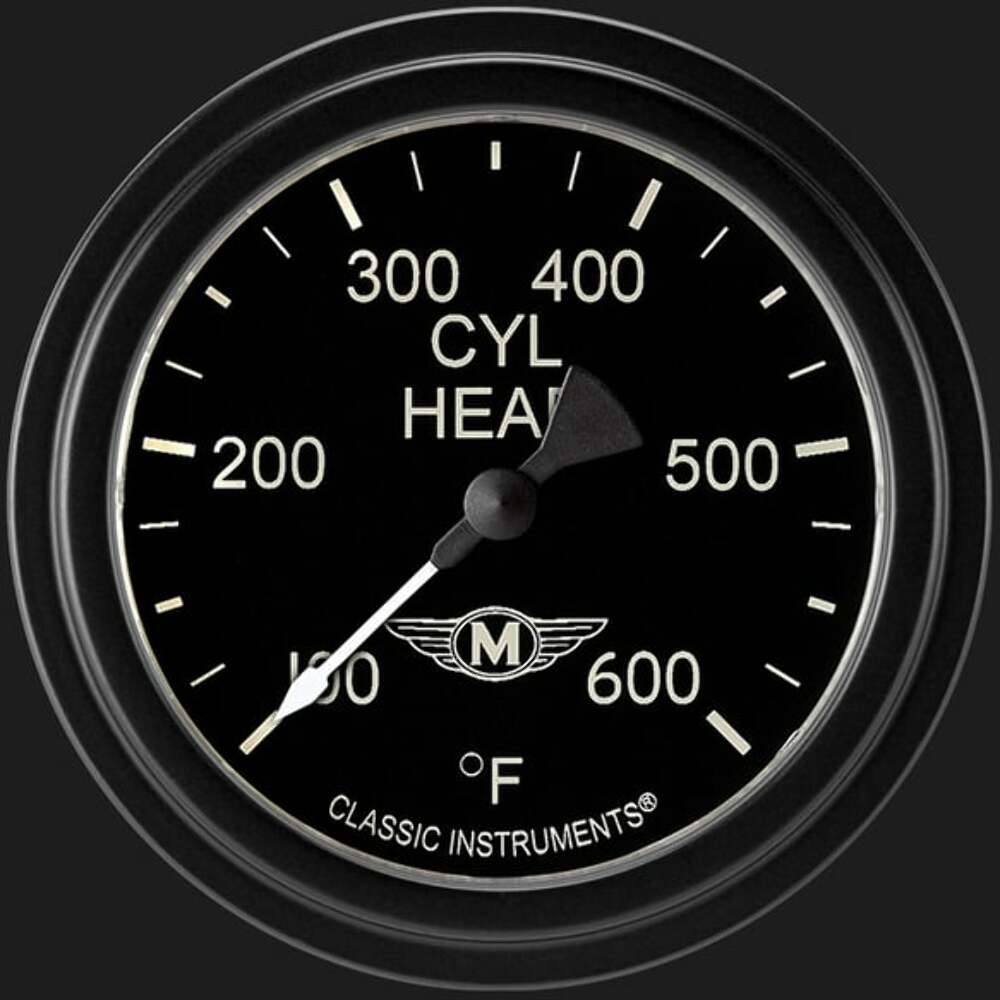 t Moal Bomber 2 5/8" Cylinder Head Temp. Gauge MA397BLF Classic Instruments