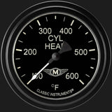 t Moal Bomber 2 5/8" Cylinder Head Temp. Gauge MA397BLF Classic Instruments