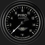 t Moal Bomber 2 5/8" Exhaust Gas Temp. Gauge MA398BLF Classic Instruments