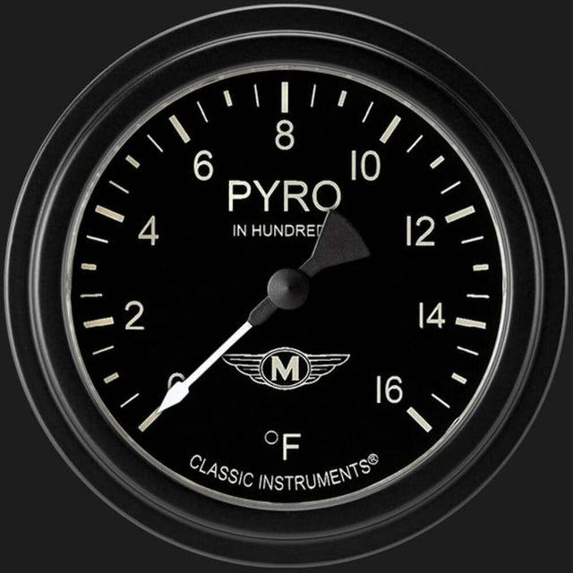 t Moal Bomber 2 5/8" Exhaust Gas Temp. Gauge MA398BLF Classic Instruments